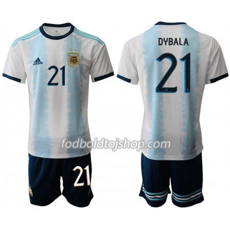 Argentina DYBALA 21 Børn Hjemme Fodboldsæt Copa América 2019 S/S (+ Korte bukser)